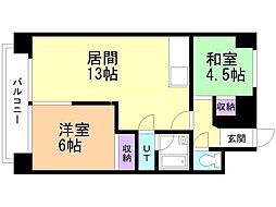 第2井川ハイツ 2LDKの間取図画像