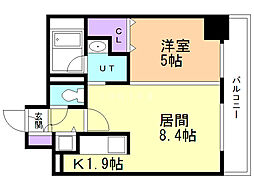アルテシア 1LDKの間取図画像