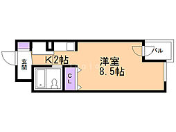 メゾン・ド・ラバンド 1Kの間取図画像