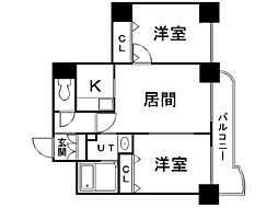テラセル48 2LDKの間取図画像
