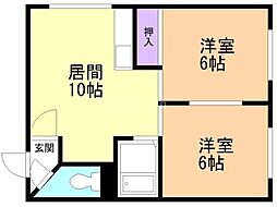 ラフォーレ40 2LDKの間取図画像