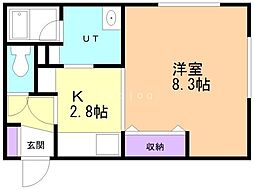 GAREN20 1Kの間取図画像