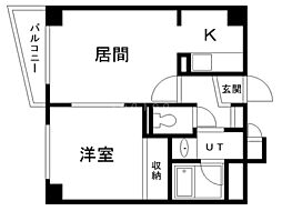 イルニードマンション 1LDKの間取図画像
