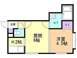 クラシック3 1LDKの間取図画像