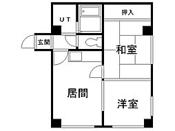 ソシアルコートN.25 2DKの間取図画像