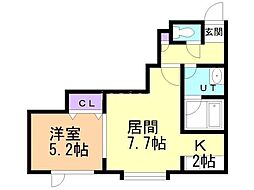 パラ・シェンプレN45 1LDKの間取図画像