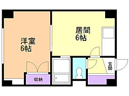 FCFarnest栄町 1DKの間取図画像