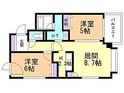 エルファロ76 2LDKの間取図画像