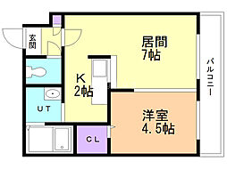 サンコート本郷通 1LDKの間取図画像