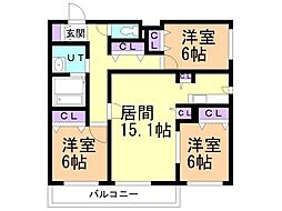 間取図画像 3LDK