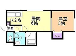 間取図画像 1LDK
