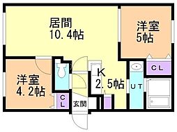 間取図画像 2LDK