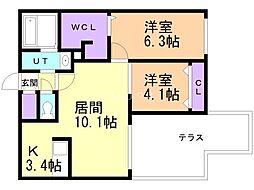 間取図画像 2LDK