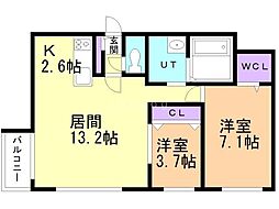 間取図画像 2LDK
