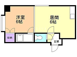ビッグバーンズマンション本郷 1DKの間取図画像