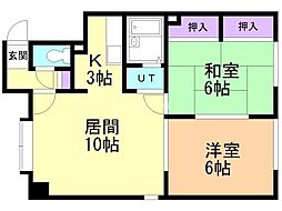 パレーシャル栄 2LDKの間取図画像