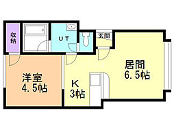 ソシアルトミイNo.63 1LDKの間取図画像