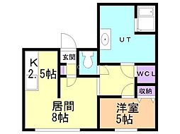 石原ビル 1LDKの間取図画像