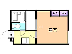 レオパレスLunetta 1Kの間取図画像