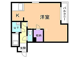 プリート 1LDKの間取図画像