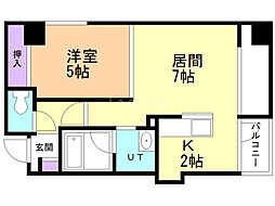アルコバレーノ東札幌 1LDKの間取図画像