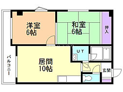 メゾン25 2LDKの間取図画像