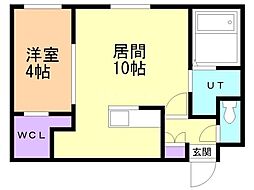 札幌市白石区栄通16丁目マンション 1LDKの間取図画像