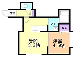 セクション・ロハス 1LDKの間取図画像