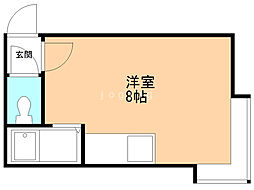 プリシアンス東札幌 ワンルームの間取図画像