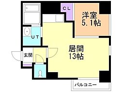 SEIRA東札幌 1LDKの間取図画像