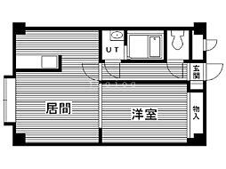 セレーナ南郷 1LDKの間取図画像