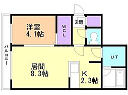 COLORENANGO 1LDKの間取図画像