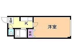 ベルファーレ白石 1Kの間取図画像