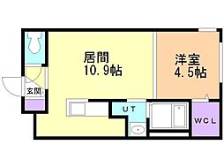 シティレジデンス南郷通13丁目 1LDKの間取図画像