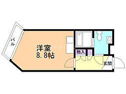 ルナ5・9 ワンルームの間取図画像