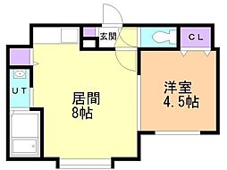 アーバングラス 1LDKの間取図画像