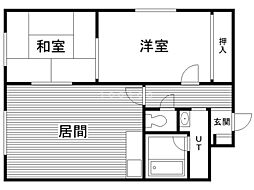 長井ビル 2LDKの間取図画像