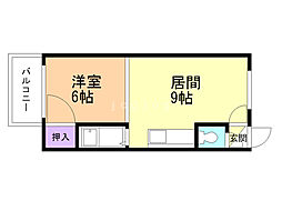 カサデューク澄川 1LDKの間取図画像