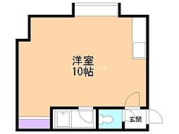 エステート六本木 ワンルームの間取図画像