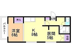 サルーン・417 1LDKの間取図画像