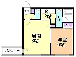間取図画像 1LDK
