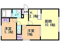 間取図画像 2LDK