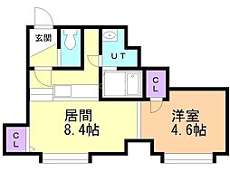フロントコート南平岸（旧メニーズコート南平岸） 6階1LDKの間取り