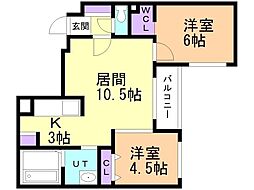 間取図画像 2LDK