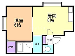 ベルメゾン 1LDKの間取図画像