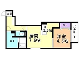 間取図画像 1LDK