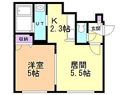 間取図画像 1LDK