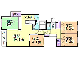 エメラルドグリーンヒルズ平岸1期棟 4階/413