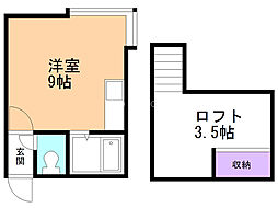 メゾンド・フルール3 ワンルームの間取図画像