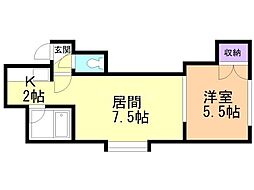 クヴァルチーラ511 1LDKの間取図画像